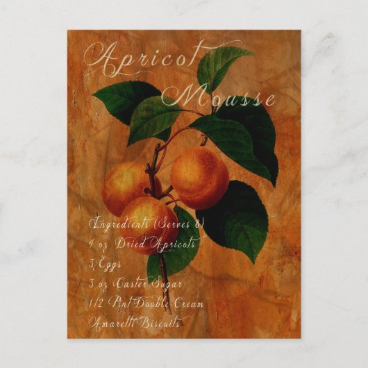Aprikosenmousse Postkarte (Vorderseite)