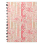Aprikosenpfirsichrosa, blumengestreiftes Muster Notizblock (Vorderseite)