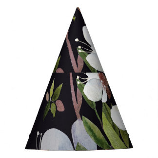 Aprikosenzweige Frühling: Aquarellfarben nahtlos. Partyhütchen