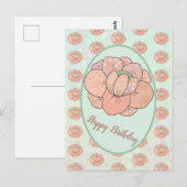 Aprikotrose Postkarte (Vorne/Hinten)