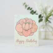 Aprikotrose Postkarte (Stehend Vorderseite)