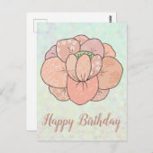 Aprikotrose Postkarte (Vorne/Hinten)