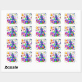 April, 10 Kindergeburtstag Stickers (Blatt)