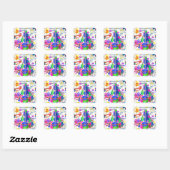 April, 12 Kindergeburtstag Stickers (Blatt)
