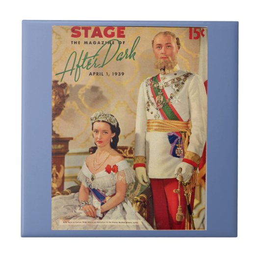 April 1939 Bühne Magazine Titelblatt Fliese (Vorderseite)