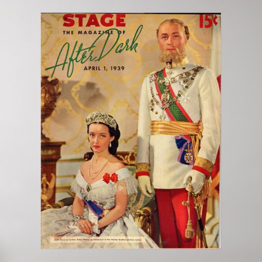 April 1939 Bühne Magazine Titelblatt Poster (Vorne)