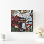 April, 1943 quadratische wanduhr (Zuhause)