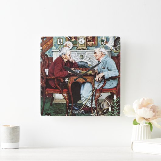 April, 1943 quadratische wanduhr (Zuhause)