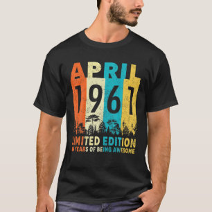 April 1961 Retro Vintag 60 Jahre alt 60. Geburtsta T-Shirt