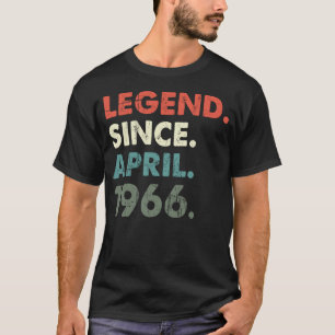 April 1966 Legendäres Jahr 1966 Retro 1966 Legend  T-Shirt