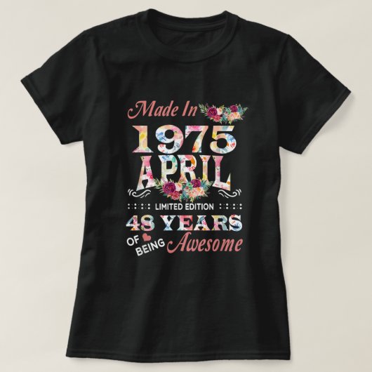 April 1975 Blume 48 Jahre Phantastisch T-Shirt (Design vorne)