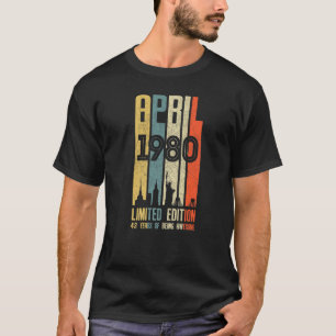 April 1980 43 Geburtstag 43 Jahre alt 1980 Geburts T-Shirt