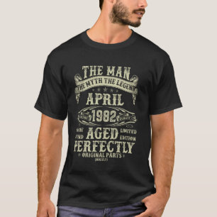 April 1982 43. Geburtstag Für Männer 43 Jahre alt T-Shirt