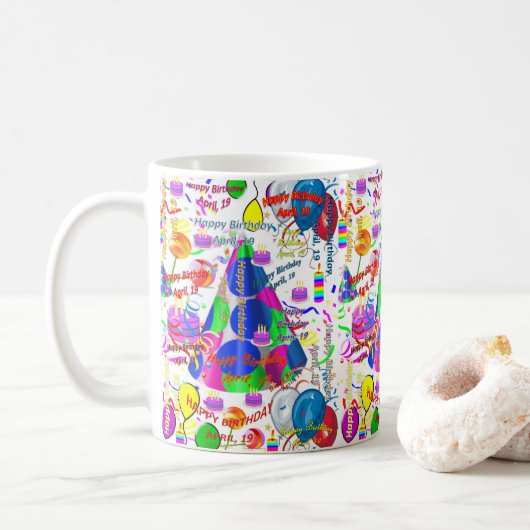April, 19 Tasse zum Geburtstag (Mit Donut)