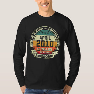 April 2010 12. Geburtstag 12 Jahre Awesom T-Shirt