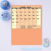 April. 2012 Kalender 13 Monat Mehrzweck-Flyer. Flyer (Einzeln)