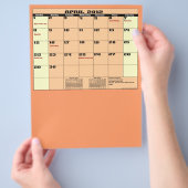 April. 2012 Kalender 13-Monate-Multifunktions-Flye Flyer (Hand)