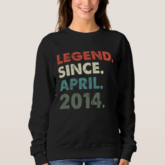 April 2014 Legendary Year 2014 Retro 2014 Legend S Sweatshirt (Vorderseite)