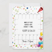 April 2022 Terminkalender Glückwunsch Einladung zu (Rückseite)