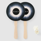 April 2024 Gesamtsolarauskitzel in Schwarz und Wei Fächer (Vorne und Hinten)