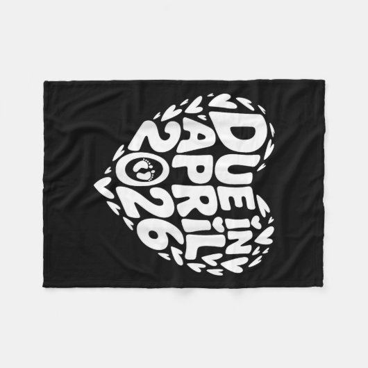 April 2026 fällig in New Baby Mommy Mutter Pre Fleecedecke (Vorderseite (Horizontal))