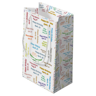 April, 20 Geburtstagsgeschenktasche Kleine Geschenktüte