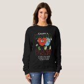 April 22nd Kind Planet Save Earth Day Groovy Envir Sweatshirt (Vorne ganz)