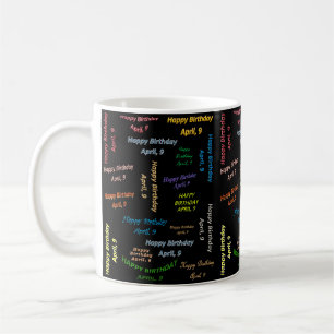 April, 9 Geburtstags-Tasse Kaffeetasse