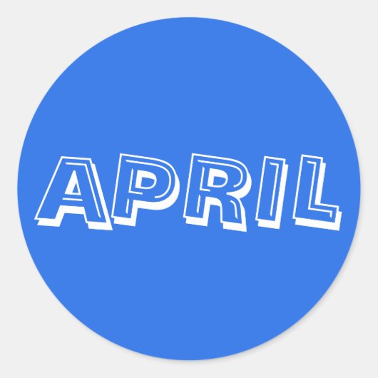April Alphabet Soup Royal Blue Sticker von Janz (Vorderseite)