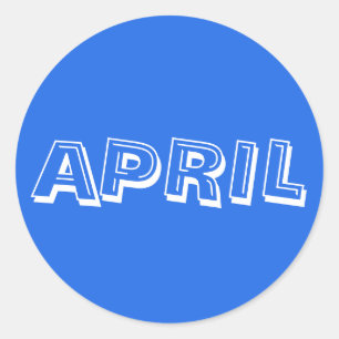 April Alphabet Soup Royal Blue Sticker von Janz