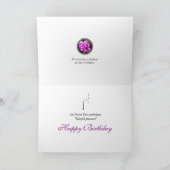 April Atemberaubend Rosa Platterbsen Geburtstag Karte (Innenseite)