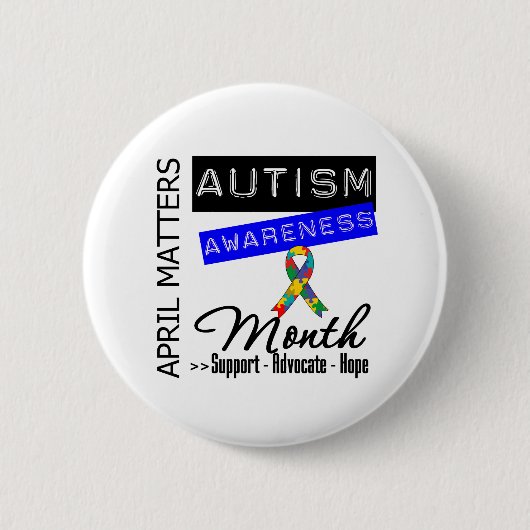April - Autismus-Aufklärung Monat Button (Vorderseite)