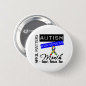 April - Autismus-Aufklärung Monat Button (Vorne & Hinten)
