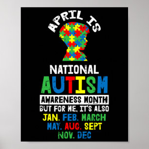 April Autismus Sensibilisierungsgeschenke für Auti Poster