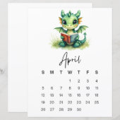 April Baby-Drache Whimsical Fantasy-Wandkunst (Vorne/Hinten)