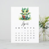 April Baby-Drache Whimsical Fantasy-Wandkunst (Stehend Vorderseite)