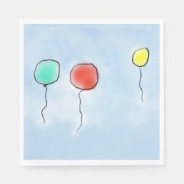 April Balloons Serviette