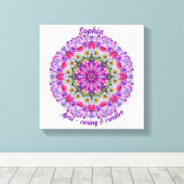 April Birth Blume Personalisiert Daisy Mandala Leinwanddruck (Insitu (Holzboden))