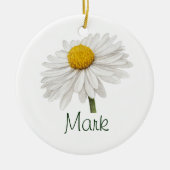 APRIL Birth Flower Daisy Birthday Floral Gift Keramik Ornament (Vorne)