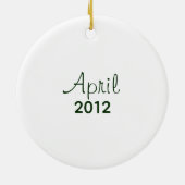 APRIL Birth Flower Daisy Birthday Floral Gift Keramik Ornament (Hinten)
