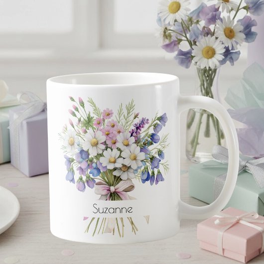 April Birth Flower Mug | Daisies & Sweet Peas Kaffeetasse