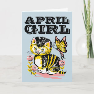 APRIL BIRTHDAY GIRL GREETL CARDS KARTE