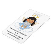 April Birthstone Angel Black Premium Magnet (Linke Seite)