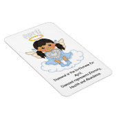 April Birthstone Angel Black Premium Magnet (Rechte Seite)