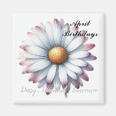 April Birthstone Daisy Diamond Magnet (Vorne)