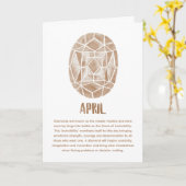 April Birthstone Diamond Birthday Watercolor Karte (Gelbe Blume)