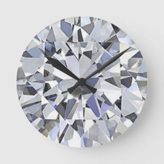 April Birthstone - Diamond Clock Runde Wanduhr