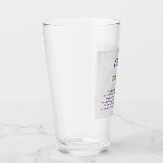 April Birthstone Diamond Design Glas (Rechts)