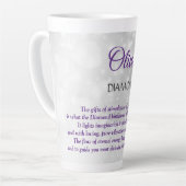 April Birthstone Diamond Design Milchtasse (Linke Ecke)