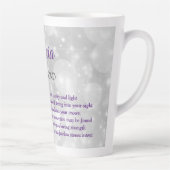 April Birthstone Diamond Design Milchtasse (Rechts)